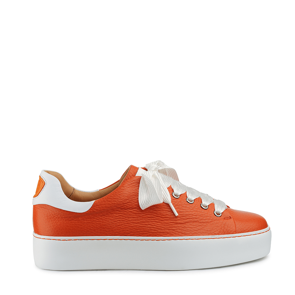 ORANGE LEATHER SNEAKER - Camerlengo Shoes